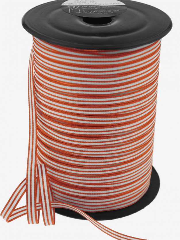 streifenband-gewebt-orange-weiss-schmal-hochwertig